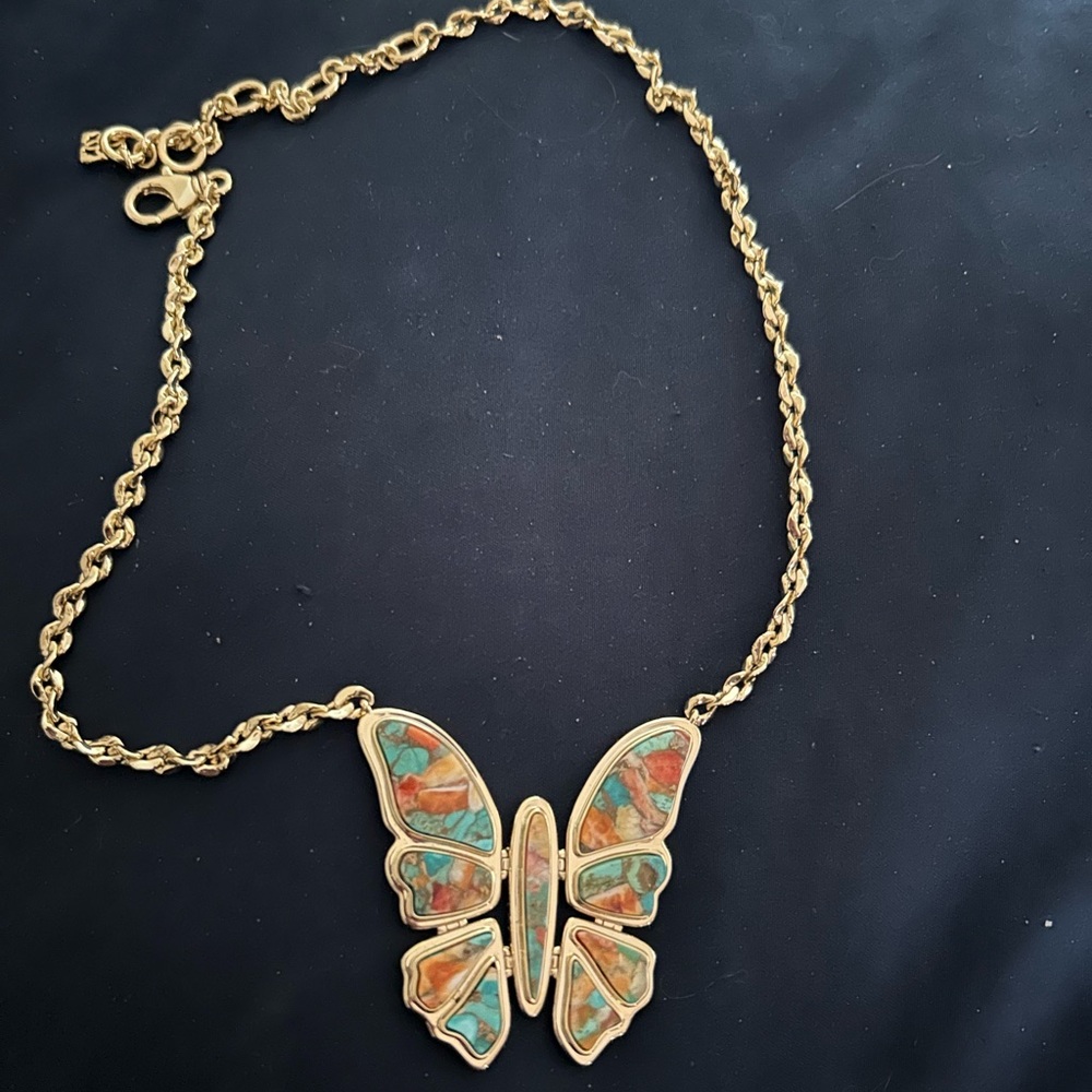 Ember Gold Butterfly Statement Necklace